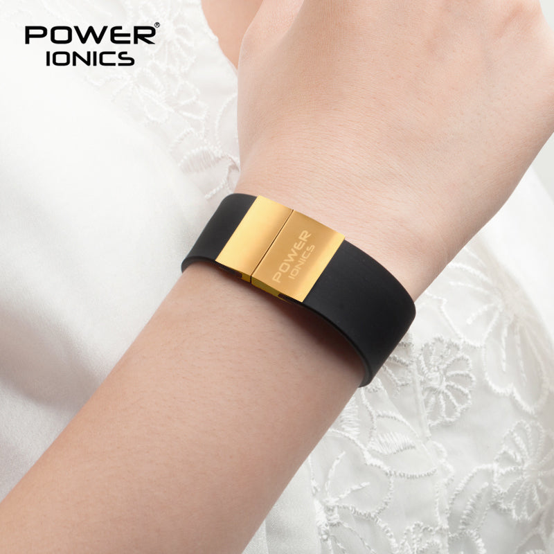 Power Ionics 3000 Anions New Ultra Bangle Tourmaline Silicone Wristband Unisex Sport Wide Bracelet Balance Energy Free Engrave