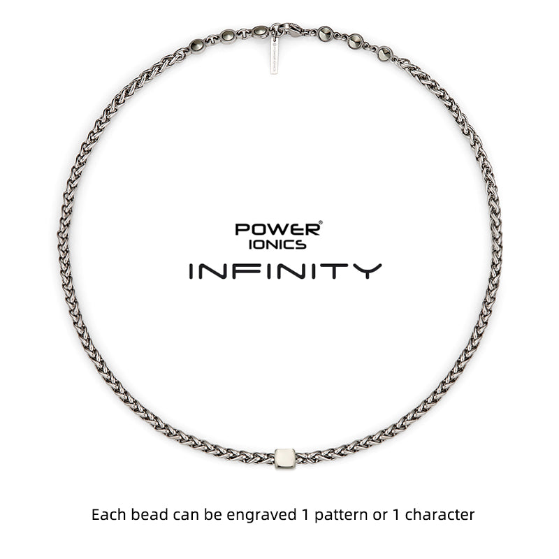 Power Ionics INFINITY Series New Trendy Cuban Chain 5mm Men Women Fashion Jewelry Health Germanium Necklace Free Engraved Gifts