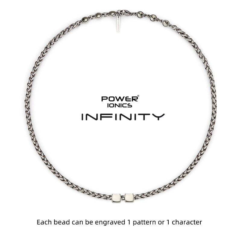 Power Ionics INFINITY Series New Trendy Cuban Chain 5mm Men Women Fashion Jewelry Health Germanium Necklace Free Engraved Gifts