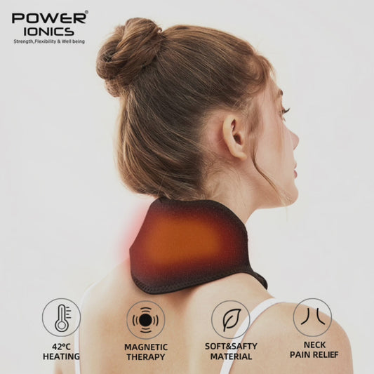 New Power Ionics Self-Heating Magnetic Neck Brace for Pain Relief and Support
