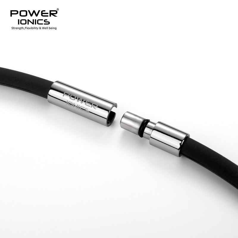 Power Ionics Germanium Tourmaline Pendant Necklace - Unisex Carbon Fiber Black Anions Design