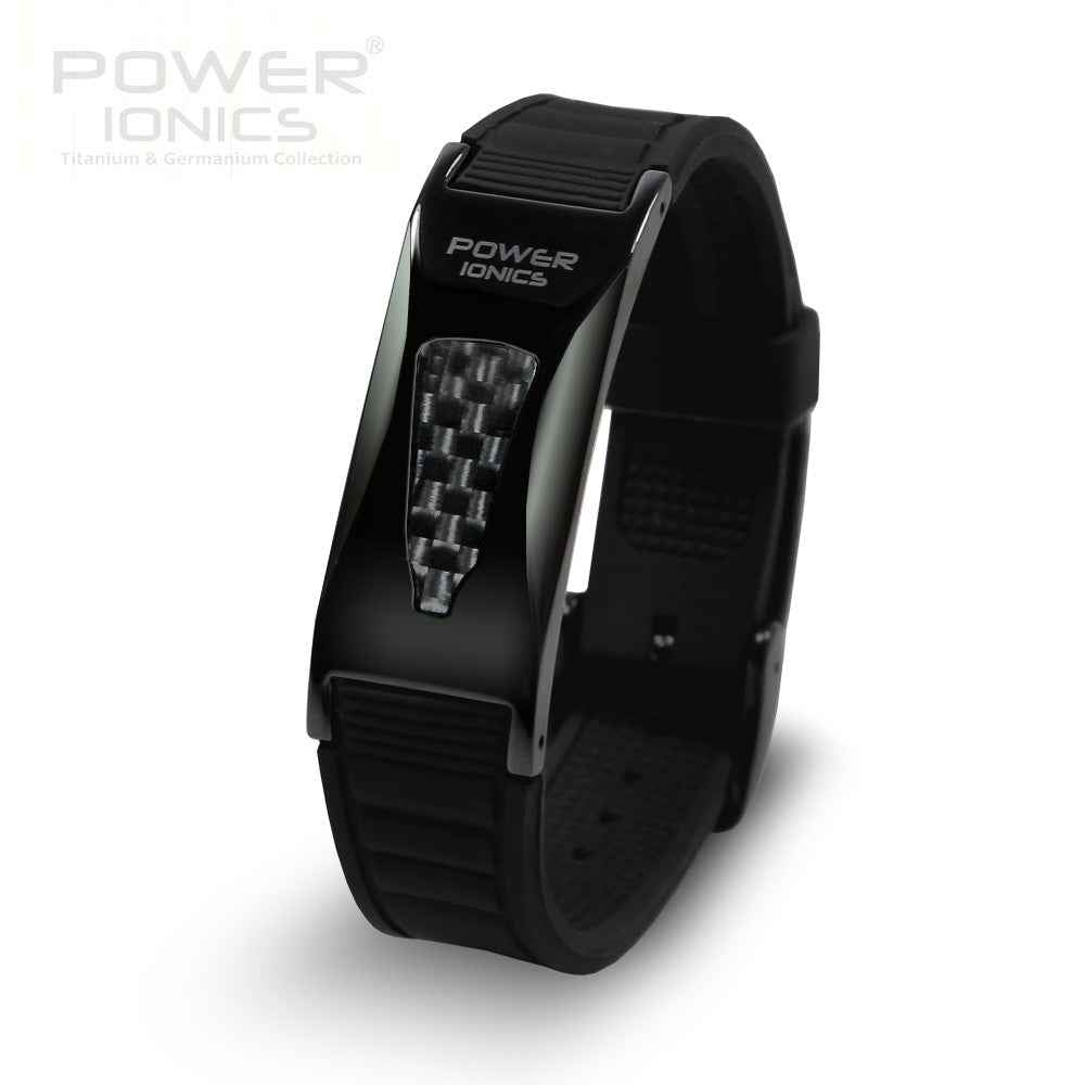 Power Ionics Limited Edition 3000ions/cc Full Throttle Titanium Germanium F.I.R Carbon Fiber Bio Bracelet Wristband