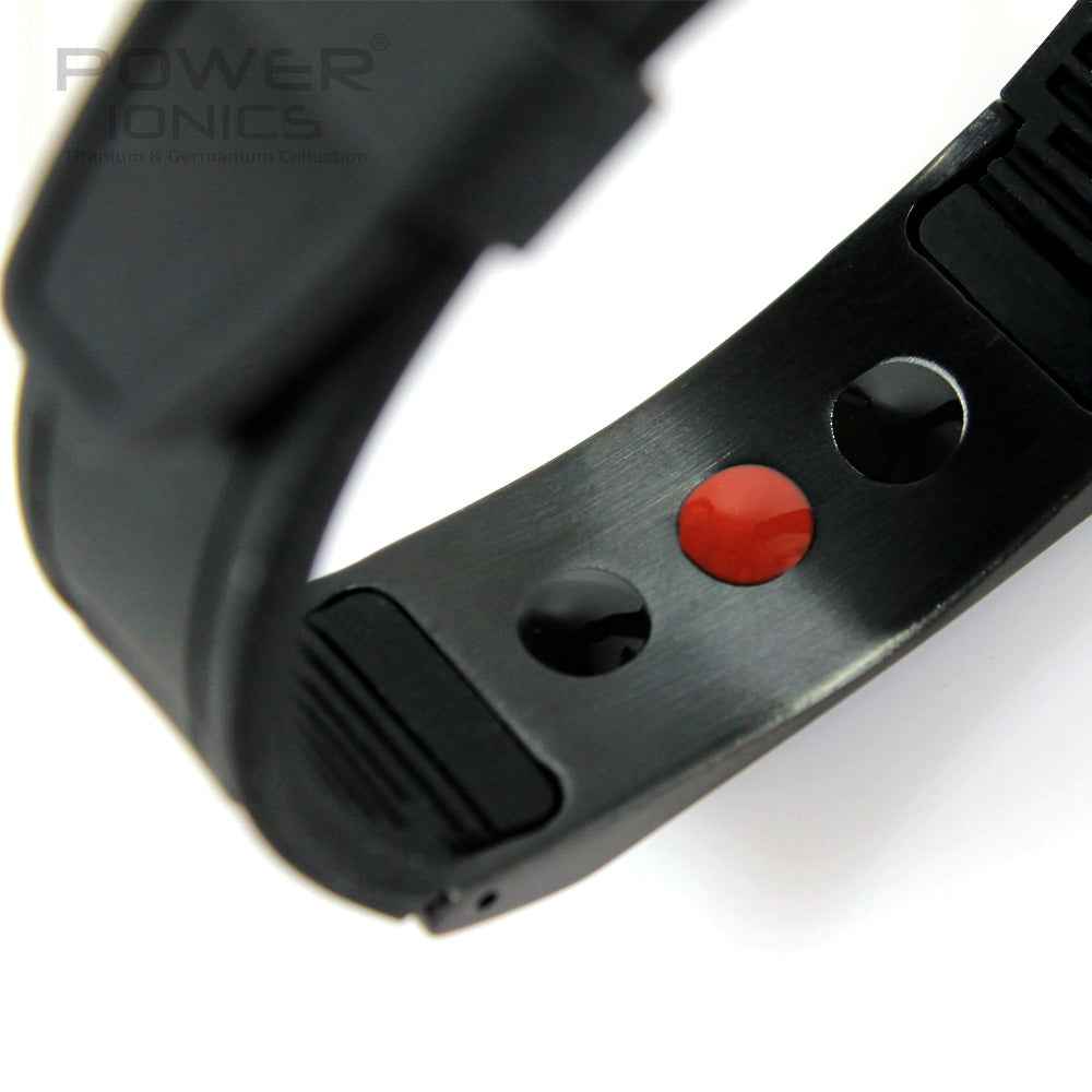 Power Ionics Limited Edition 3000ions/cc Full Throttle Titanium Germanium F.I.R Carbon Fiber Bio Bracelet Wristband