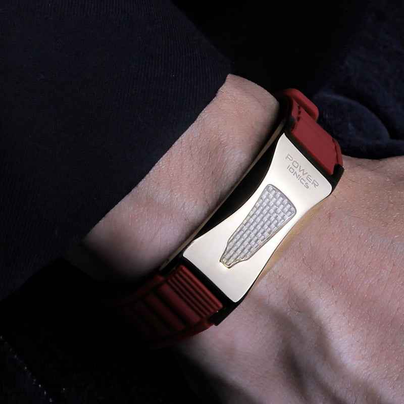 Power Ionics Limited Edition 3000ions/cc Full Throttle Titanium Germanium F.I.R Carbon Fiber Bio Bracelet Wristband