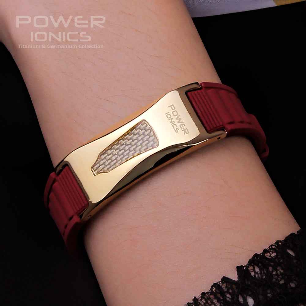 Power Ionics Limited Edition 3000ions/cc Full Throttle Titanium Germanium F.I.R Carbon Fiber Bio Bracelet Wristband
