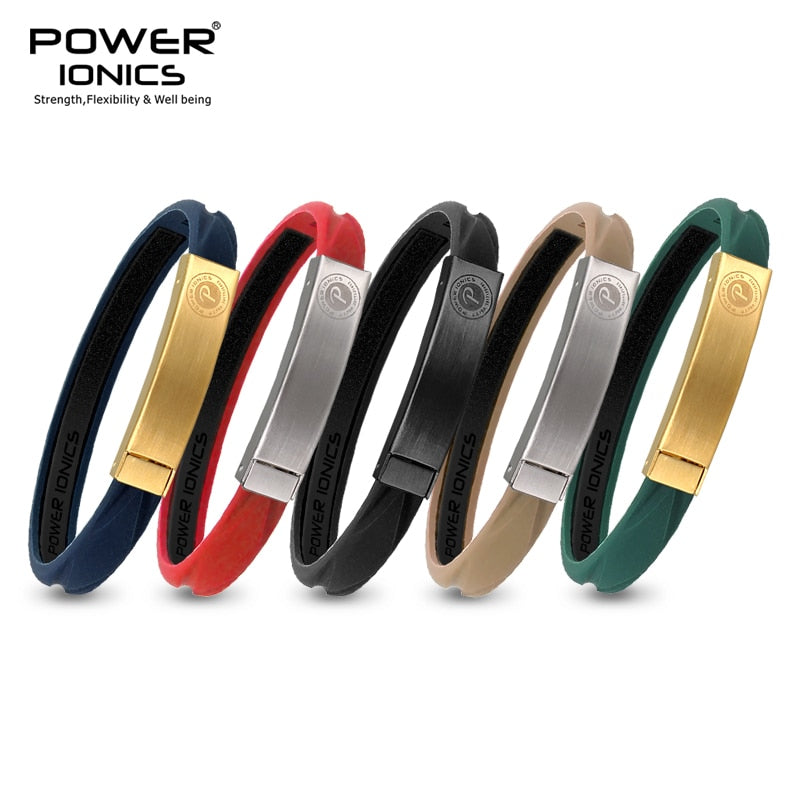 New Power Ionics Prism Morandi Colors 2000 Anions Hologram Germanium Magnetic Wristband Bracelet Balance Human Body Energy Gift