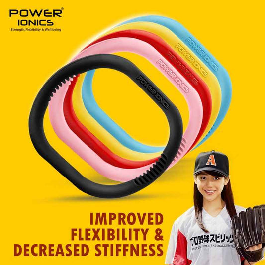 POWER IONICS Titanium Sports Wristband - 1000 Anions Unisex Germanium Bracelet for Energy Balance