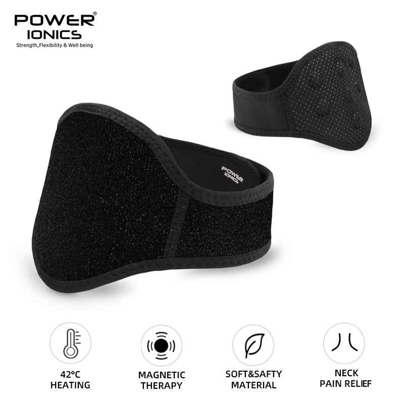 New Power Ionics Self-Heating Magnetic Neck Brace for Pain Relief and Support