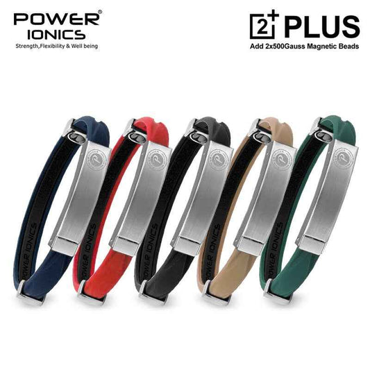 PLUS VERSION Power Ionics Bracelet 2000 Anions Magnetic Radiation Protection Unisex Waterproof Sport Fashion Health Gift