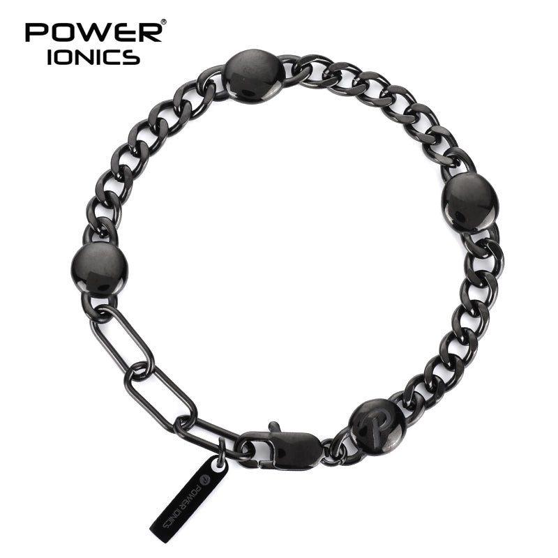 Power Ionics New Trendy Design 316 Steel Fashion Magnetic Healthy Bracelet Cuban Chain Free Engraving