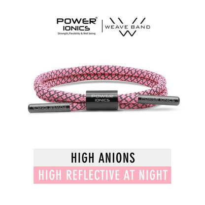 New Power Ionics Reflective Braided Rope Titanium Germanium Wristband Bracelet Balance Energy Body Free Engrave Gift