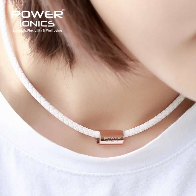 Power Ionics 3000 Anions Health Fashion Women Men Sports Titanium Bio Silicone Necklace Pendant Free Lettering