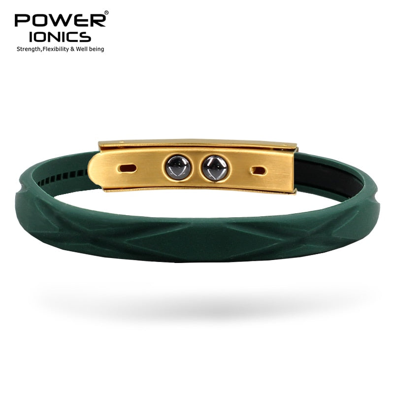 New Power Ionics Prism Morandi Colors 2000 Anions Hologram Germanium Magnetic Wristband Bracelet Balance Human Body Energy Gift