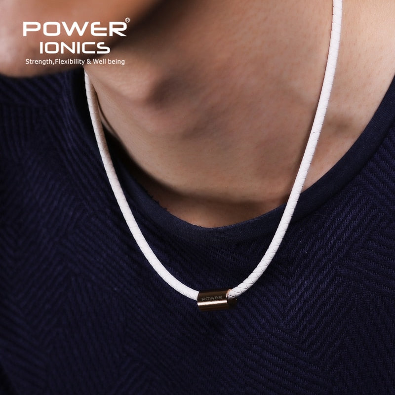Power Ionics 3000 Anions Health Fashion Women Men Sports Titanium Bio Silicone Necklace Pendant Free Lettering