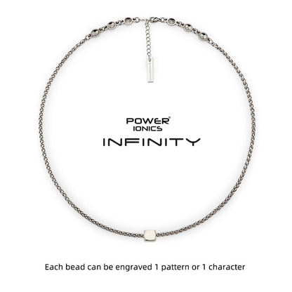 Power Ionics INFINITY Series New Trendy Fashion Jewelry Women Germanium 3mm Chain Necklace Free Engraved Gifts