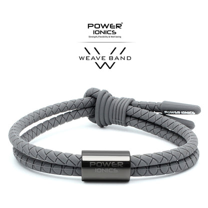 【Pre-order/ship within 7days】Power Ionics WEAVE BAND Unisex Waterproof Ions and Germanium Sports Fashion Bracelet Free Lettering Gifts