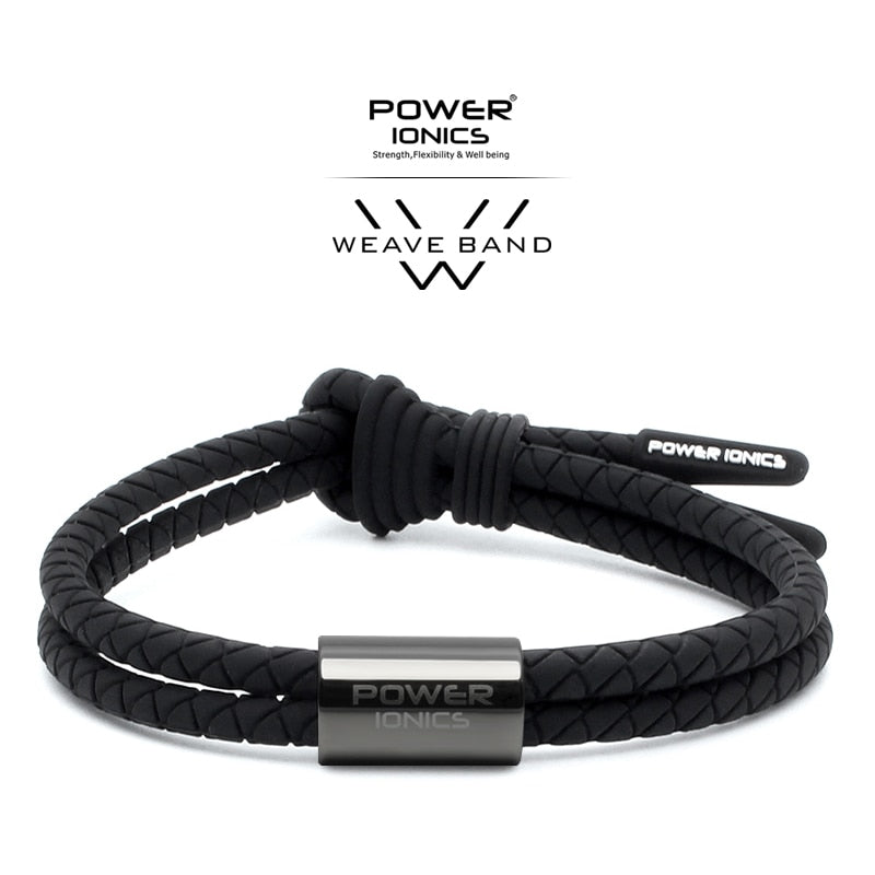 【Pre-order/ship within 7days】Power Ionics WEAVE BAND Unisex Waterproof Ions and Germanium Sports Fashion Bracelet Free Lettering Gifts