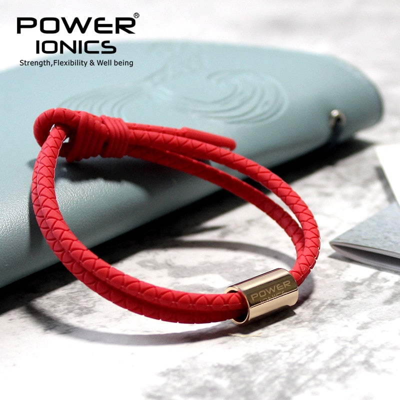 【Pre-order/ship within 7days】Power Ionics WEAVE BAND Unisex Waterproof Ions and Germanium Sports Fashion Bracelet Free Lettering Gifts