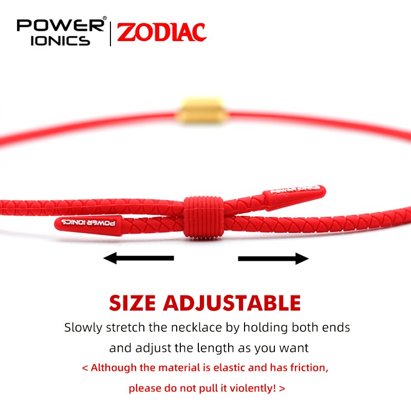 Power Ionics 12 Zodiacs Unisex Waterproof Anions Sports Fashion Necklace