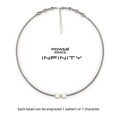 Power Ionics INFINITY Series New Trendy Fashion Jewelry Women Germanium 3mm Chain Necklace Free Engraved Gifts