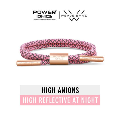 New Power Ionics Reflective Braided Rope Titanium Germanium Wristband Bracelet Balance Energy Body Free Engrave Gift