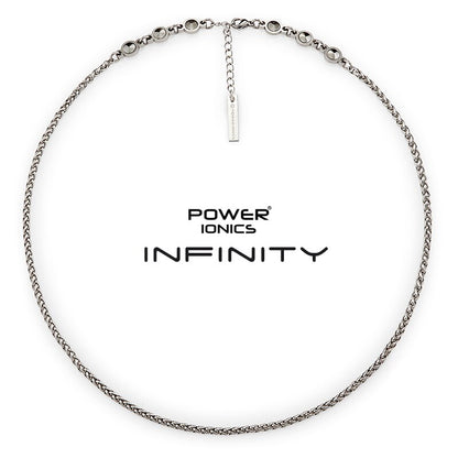 Power Ionics INFINITY Series New Trendy Fashion Jewelry Women Germanium 3mm Chain Necklace Free Engraved Gifts