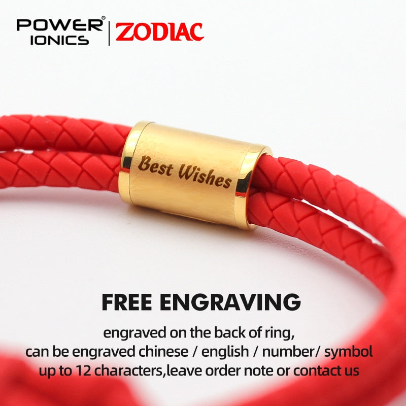 【Pre-order/ship within 7days】Power Ionics 12 Zodiac Waterproof Anions Sports Fashion Bracelet