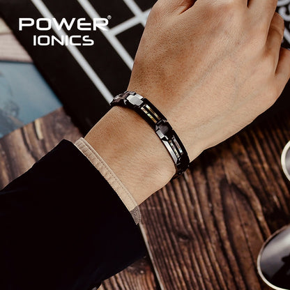Power Ionics Magnetic Bracelet Luxury Natural Shell Black  Ceramic Bracelets Bangles Unisex Wristband Luxury Jewelry Gifts