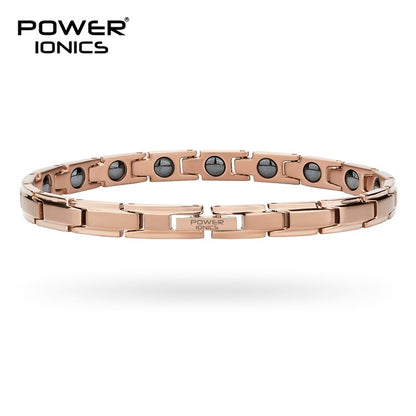 Power Ionics 100% Titanium Magnetic Therapy Slim Fashion Womens 6mm Bracelet Balance Body Lover Christmas Gifts Free Engrave