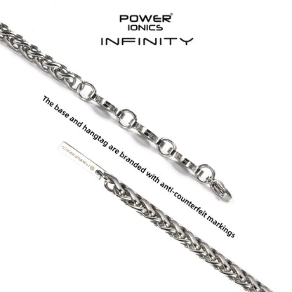 Power Ionics INFINITY Series New Trendy Fashion Jewelry Women Germanium 3mm Chain Bracelet Free Engraved Gifts