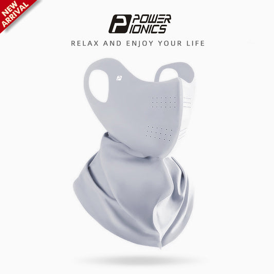 POWER IONICS Cooling Unisex UV Sun Protection Face Mask UPF50+ Outdoor Running Cycling Sports Full Neck Coverage