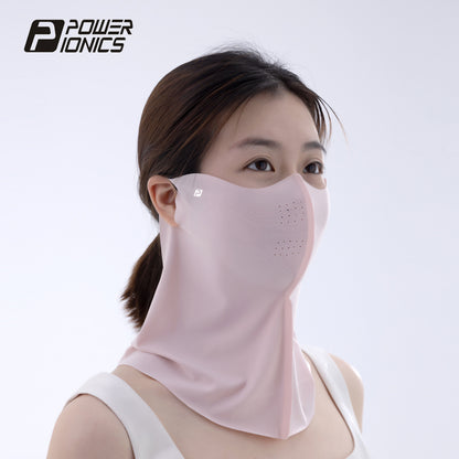 POWER IONICS Cooling Unisex UV Sun Protection Face Mask UPF50+ Outdoor Running Cycling Sports Full Neck Coverage