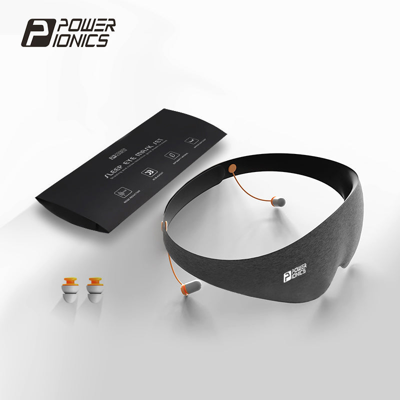POWER IONICS 여행용 홈 2in1 3D 편안한 숙면 아이 마스크 세트 소음 차단 이어플러그 포함 