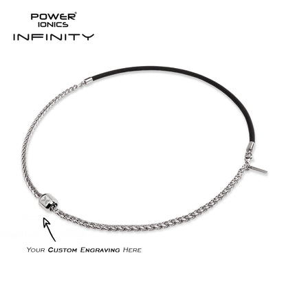 Power Ionics TAICHI Anions Silicone & Cuban Chain 4mm Men Women Magentic Bead Necklace