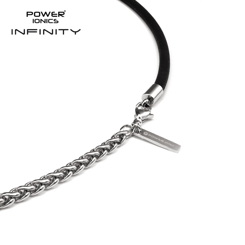 Power Ionics TAICHI Anions Silicone & Cuban Chain 4mm Men Women Magentic Bead Necklace