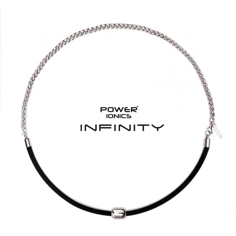 Power Ionics TAICHI Anions Silicone & Cuban Chain 4mm Men Women Magentic Bead Necklace