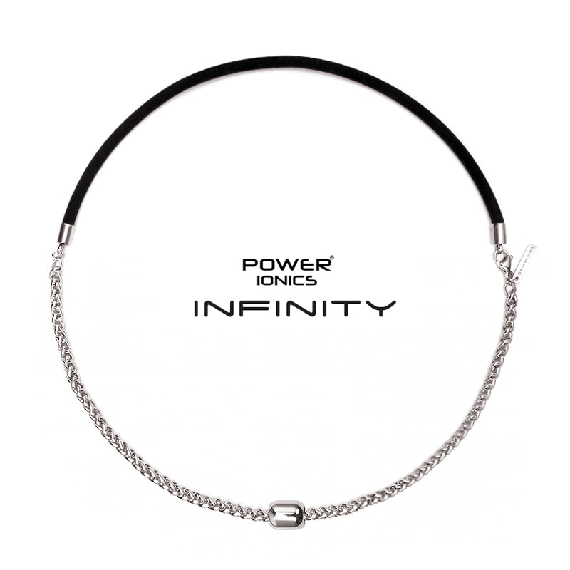 Power Ionics TAICHI Anions Silicone & Cuban Chain 4mm Men Women Magentic Bead Necklace