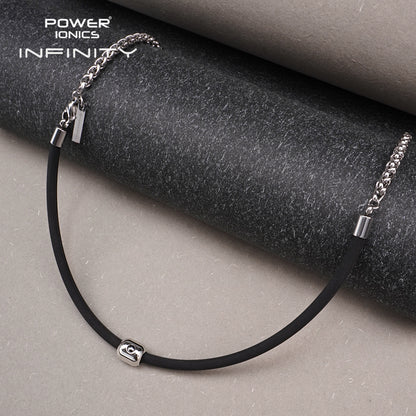 Power Ionics TAICHI Anions Silicone & Cuban Chain 4mm Men Women Magentic Bead Necklace