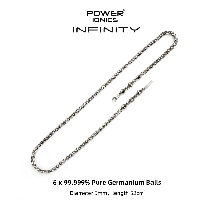 Power Ionics INFINITY Series New Trendy Cuban Chain 5mm Men Women Fashion Jewelry Health Germanium Necklace Free Engraved Gifts