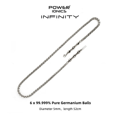 Power Ionics INFINITY Series New Trendy Cuban Chain 5mm Men Women Fashion Jewelry Health Germanium Necklace Free Engraved Gifts