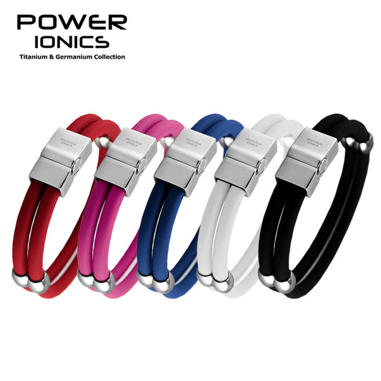Power Ionics New Healthy Titanium Magnetic Double Style Sport Fashion Wristband Bracelet