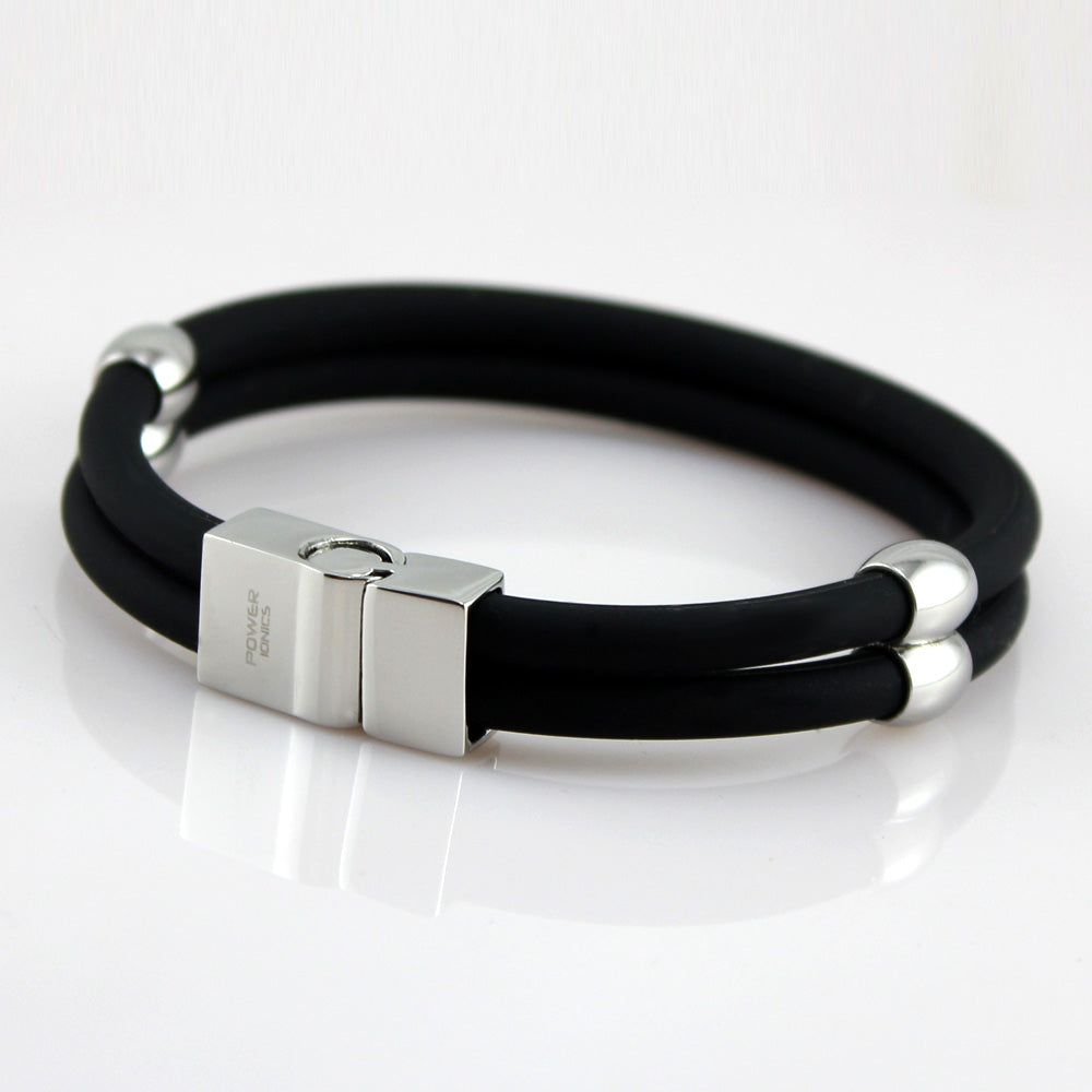 Power Ionics New Healthy Titanium Magnetic Double Style Sport Fashion Wristband Bracelet