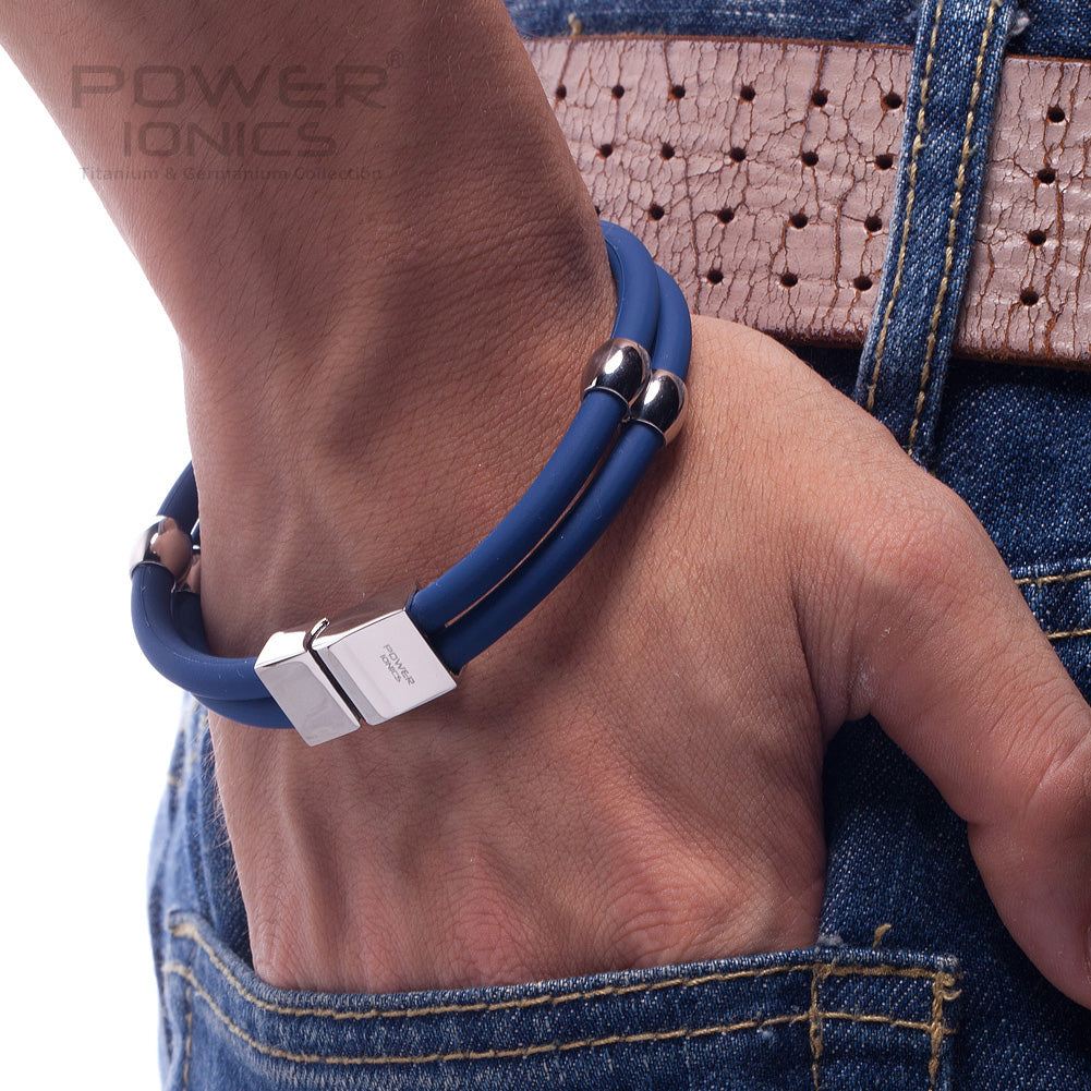 Power Ionics New Healthy Titanium Magnetic Double Style Sport Fashion Wristband Bracelet