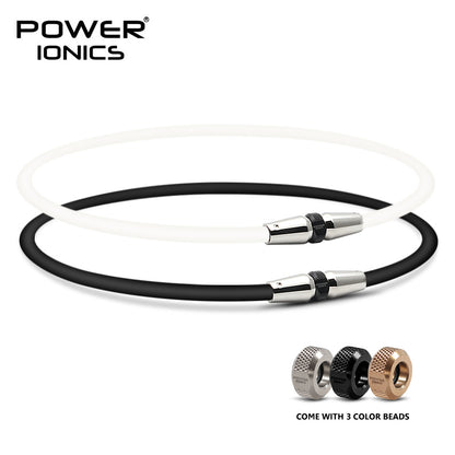 Power Ionics Full Throttle 3000 ions/cc Fashion Sports Titanium Necklace