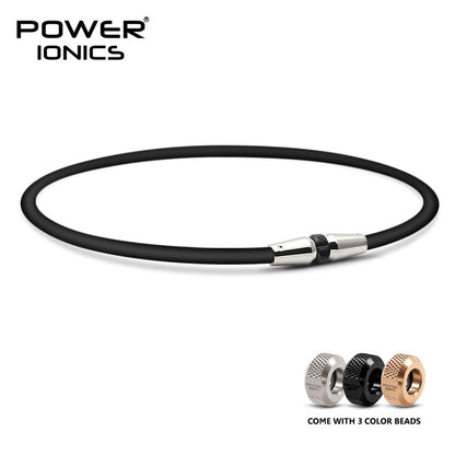 Power Ionics Full Throttle 3000 ions/cc Fashion Sports Titanium Necklace