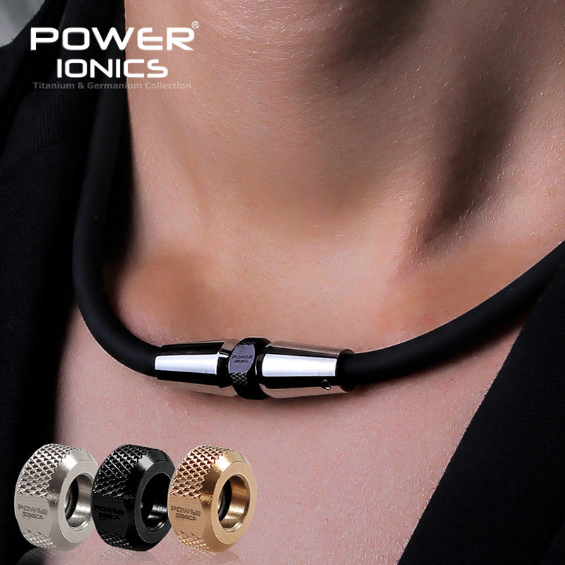 Power Ionics Full Throttle 3000 ions/cc Fashion Sports Titanium Necklace