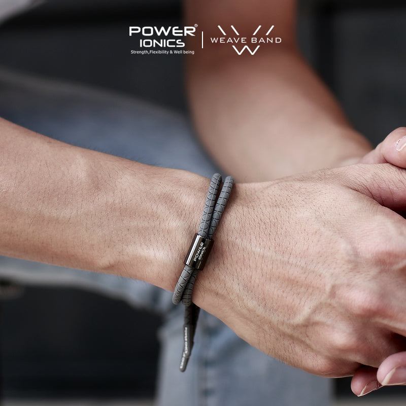 【Pre-order/ship within 7days】Power Ionics WEAVE BAND Unisex Waterproof Ions and Germanium Sports Fashion Bracelet Free Lettering Gifts
