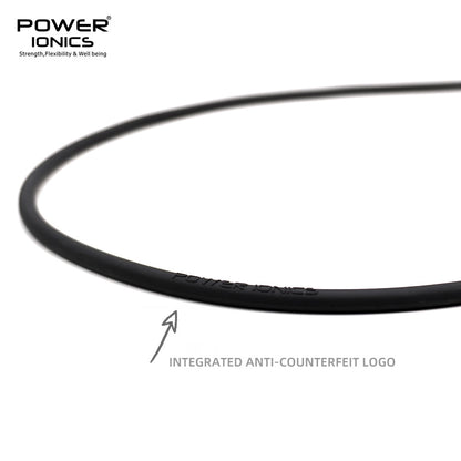 POWER IONICS Dark Warrior Black Gold High Anions Silicone Unisex Necklace