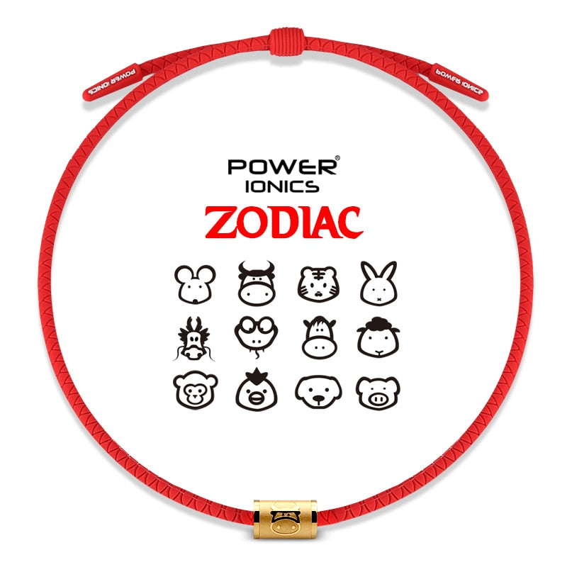 Power Ionics 12 Zodiacs Unisex Waterproof Anions Sports Fashion Necklace