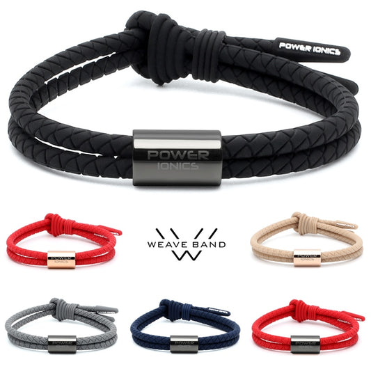 【Pre-order/ship within 7days】Power Ionics WEAVE BAND Unisex Waterproof Ions and Germanium Sports Fashion Bracelet Free Lettering Gifts